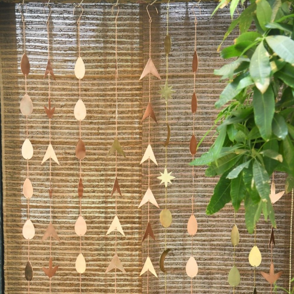 "Moroccan" Antique Look Curtain Metal Danglers for Decoration - Set of 3 - 6 ft - Picture 5 of 14